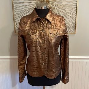Metallic Animal Print lightweight Jacket - Size 12